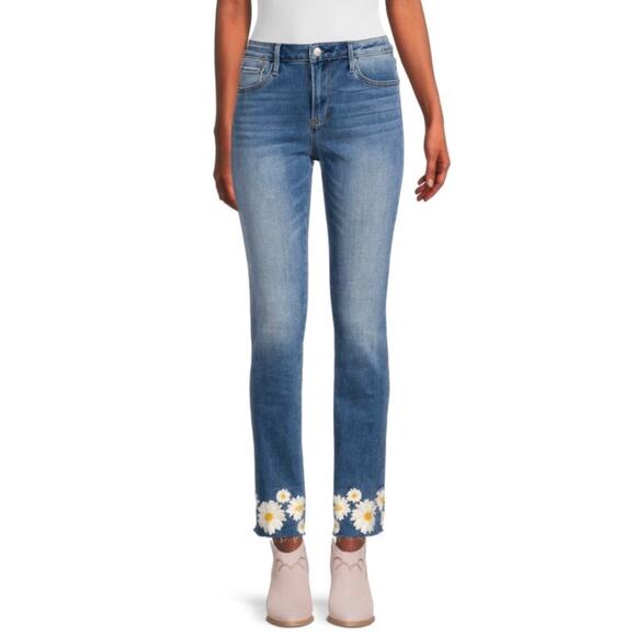 Driftwood Colette Embroidered Crop Straight Jean, Size 27 - Picture 3 of 10